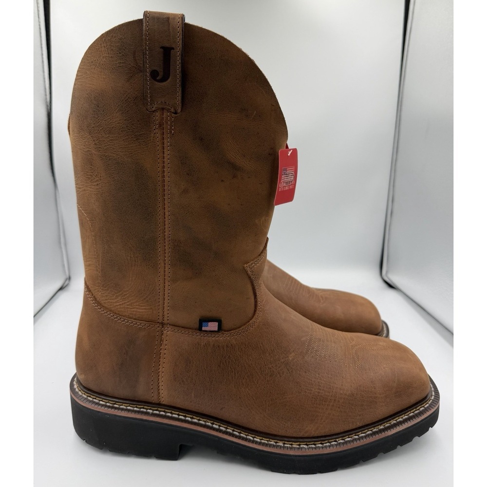 Justin Original Workboots Ames 11 Inch Mens Square Steel Toe Work Boot 11EE